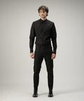 Camisa Slim negra A New Cross, detalle de botones