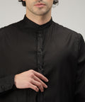 Camisa Slim negra A New Cross, look completo