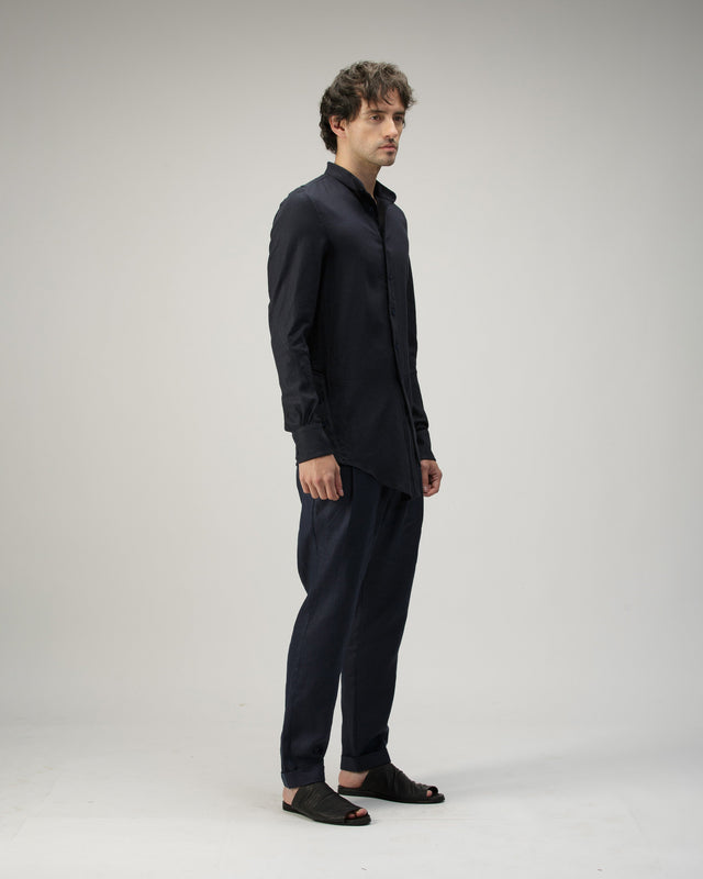 Camisa Tornado azul A New Cross, vista lateral