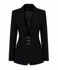 Nola Blazer by MateriaCruda, classic blazer with snap-button detail, main view