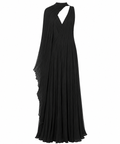 Elara Dress de MateriaCruda, detalle del panel lateral en movimiento