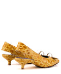 Zapato de cuero mostaza Candela de Patricia Mejía, clásico artesanal hecho a pedido