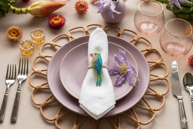 Napkin holders - parakeets