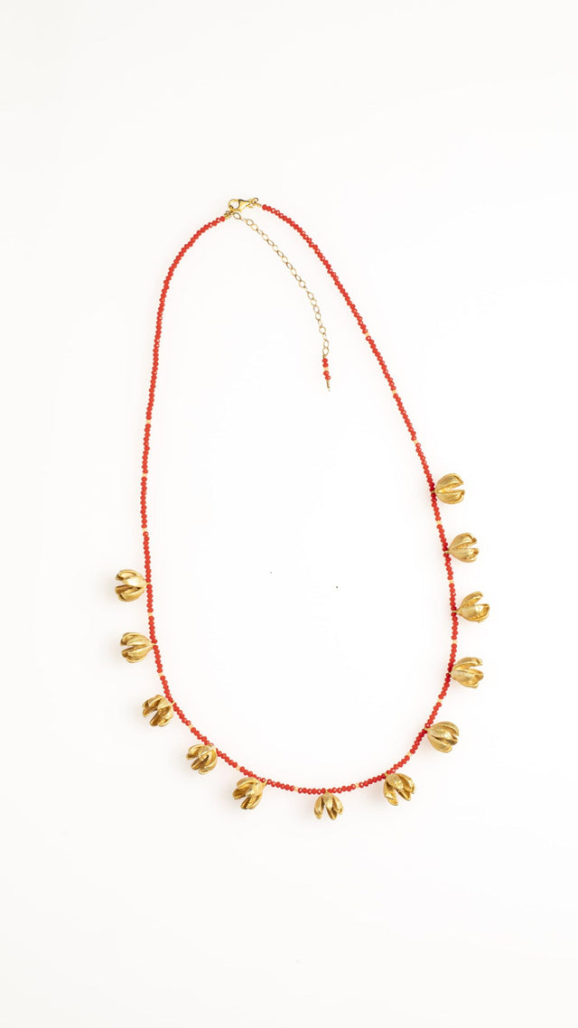 COLLAR SEMILLAS DE ENEBRO Y PIEDRAS NATURALES