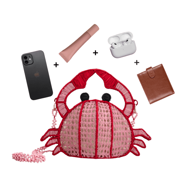 Detalle de la Cartera Shelly de Mercedes Salazar en rafia