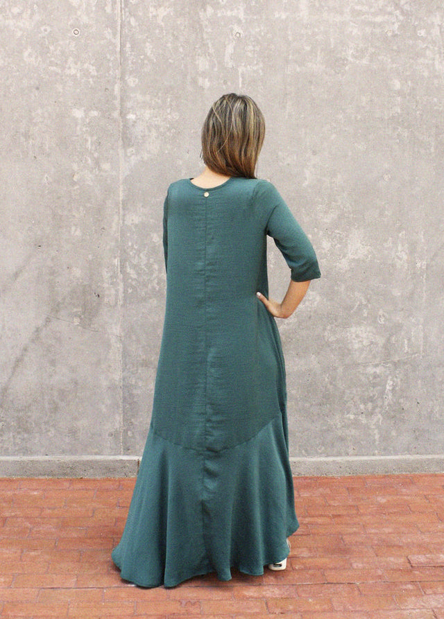 Vestido Lapso Manga 3/4 - Oropendola - Verde 1
