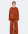 Chaqueta Payla - Ladrillo - Olga Fisch - Frente