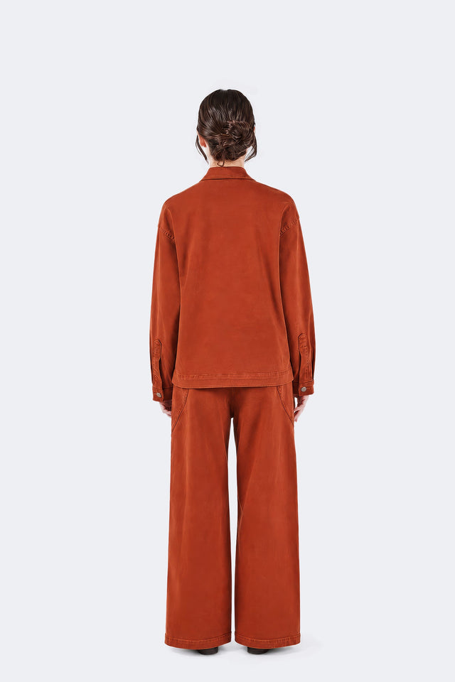 Chaqueta Payla - Ladrillo - Olga Fisch - Espalda