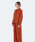 Chaqueta Payla - Ladrillo - Olga Fisch - Lateral