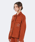 Chaqueta Payla - Ladrillo - Olga Fisch - Detalle lateral