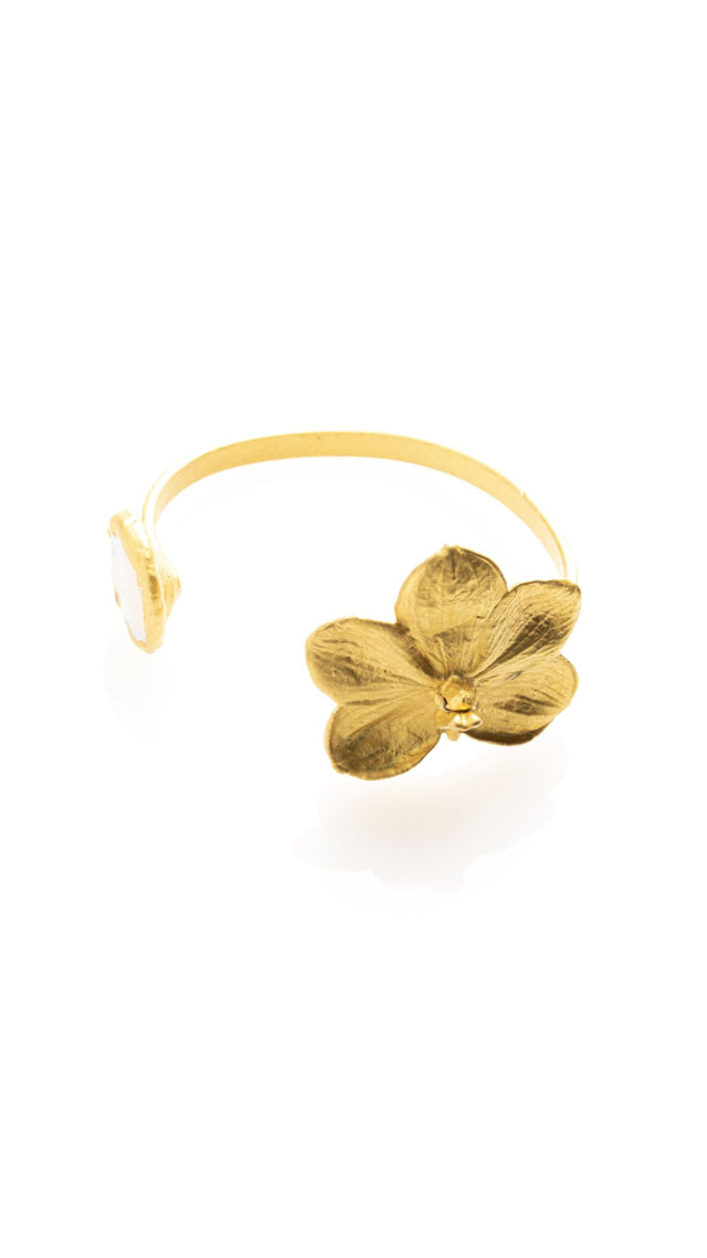 VANDA ORCHID BRACELET WITH PEARL