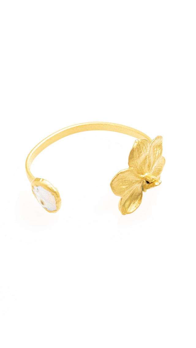 VANDA ORCHID BRACELET WITH PEARL