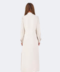 Vestido Zigze Anudado - Marfil - Olga Fisch - Espalda