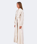 Vestido Zigze Anudado - Marfil - Olga Fisch - Lateral