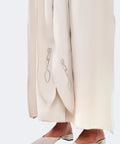 Vestido Zigze Anudado - Marfil - Olga Fisch - Detalle lateral