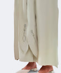 Vestido Zigze Anudado - Musgo - Olga Fisch - Detalle lateral
