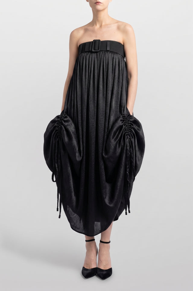 VESTIDO BALLOON EN TEXTURA