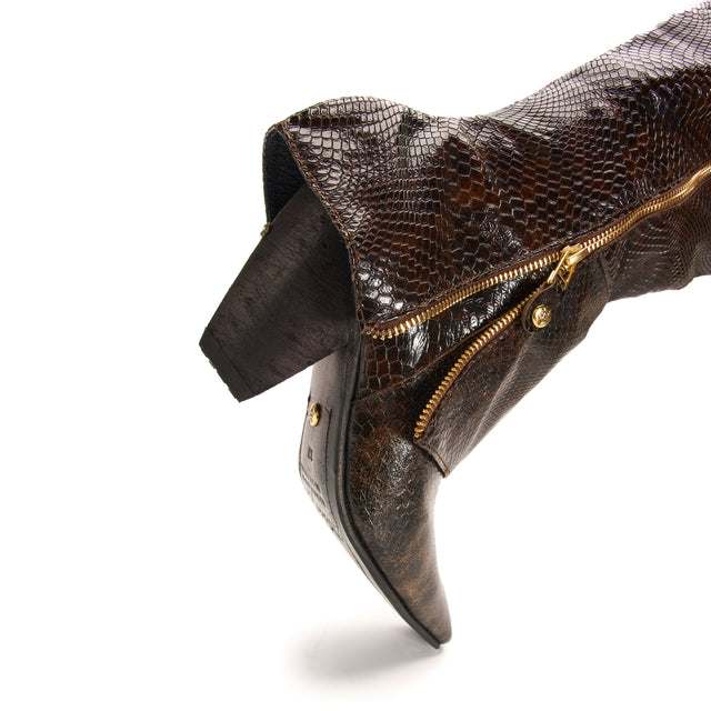 Bota texana de cuero para mujer Margarita, calzado artesanal colombiano de Patricia Mejía en El Dorado Edit