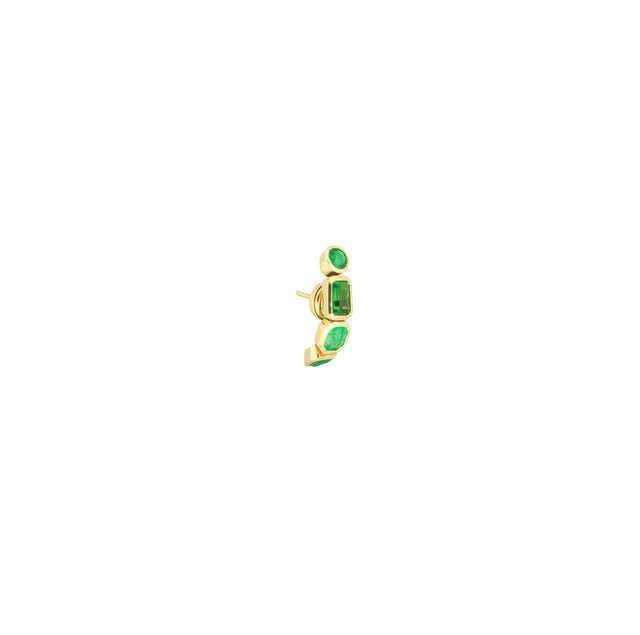 Emerald Line Earring Stud 