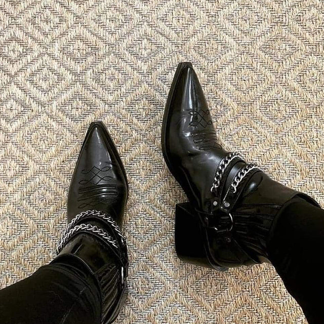 Texas Black Rocker Boots