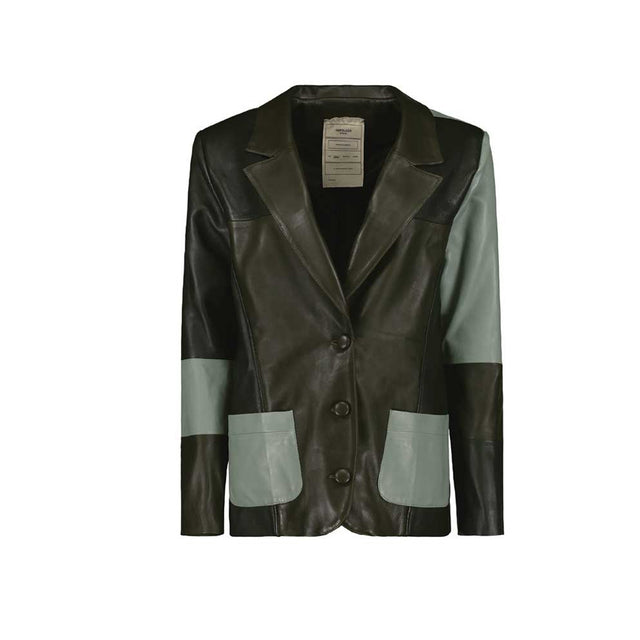 Eva Leather Coat - Green