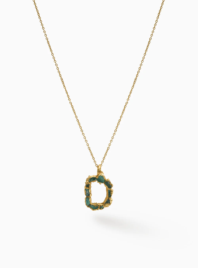 ABC Charm Emerald Necklace - D