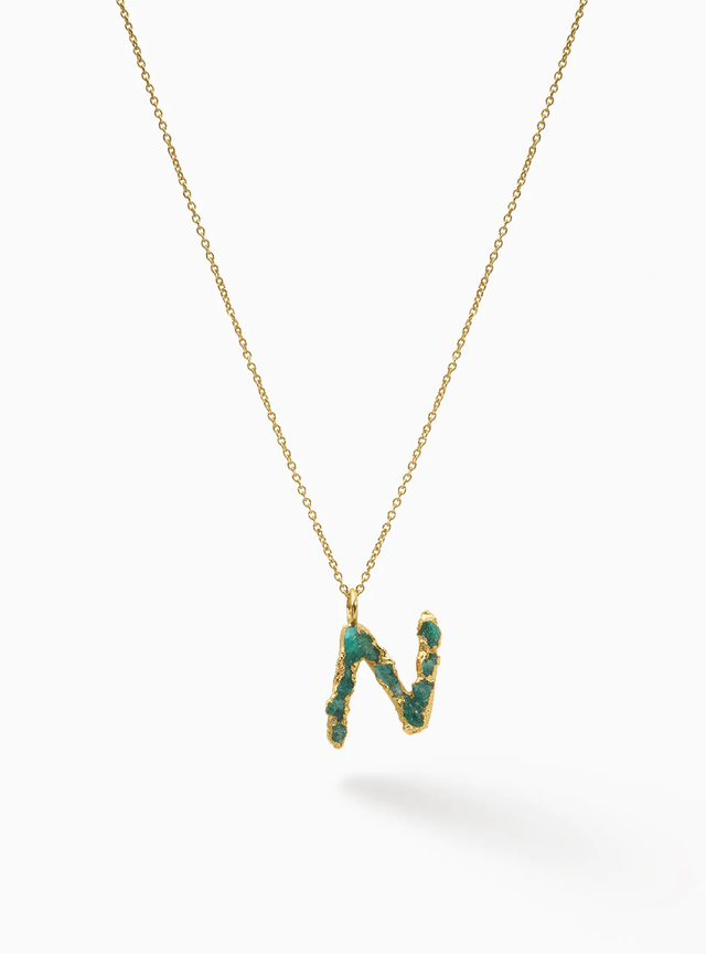 ABC Charm Emerald Necklace - N