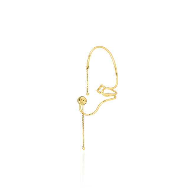 Ear cuff Cadenas de Oro